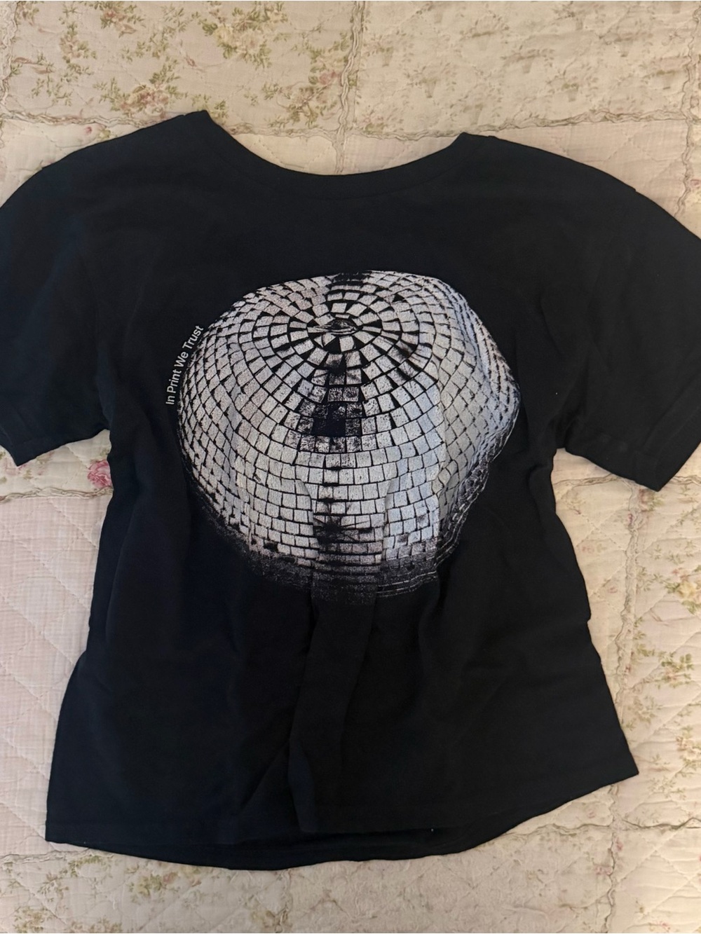 In Print We Trust Graphic Black Tee